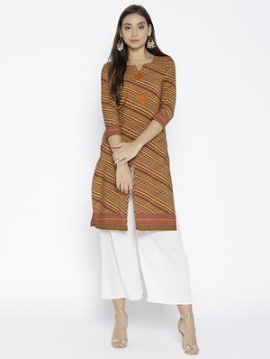 Checkered Straight slit kurta with tassels - 15621083 - Standard Image - 1