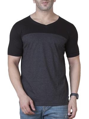 black cotton cut & sew t-shirt - 15621089 - Standard Image - 1