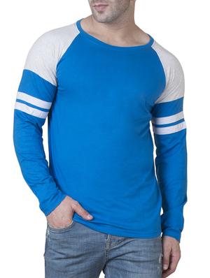blue cotton raglan t-shirt - 15621097 - Standard Image - 1