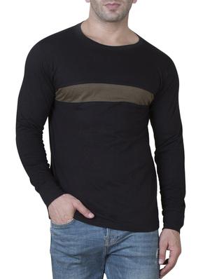 black cotton cut & sew t-shirt - 15621099 - Standard Image - 1