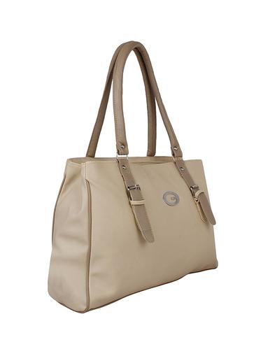 beige leatherette (pu) regular handbag - 15621243 - Very Small Image - 1