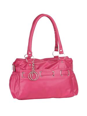 pink leatherette (pu) regular handbag - 15621246 - Standard Image - 1
