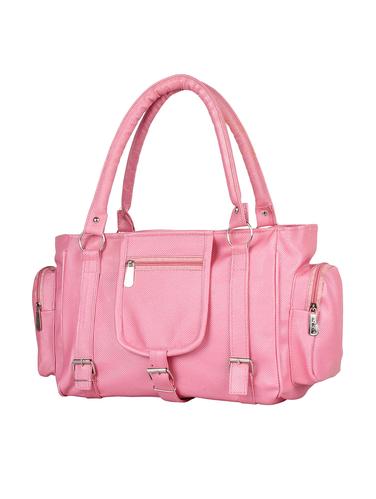 pink leatherette (pu) regular handbag - 15621250 - Very Small Image - 1