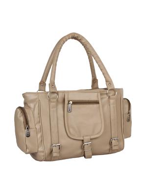 beige leatherette (pu) regular handbag - 15621251 - Standard Image - 1