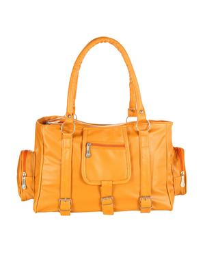orange leatherette (pu) regular handbag - 15621254 - Standard Image - 1