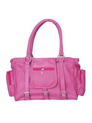 pink leatherette (pu) regular handbag - 15621255 - Standard Image - 1