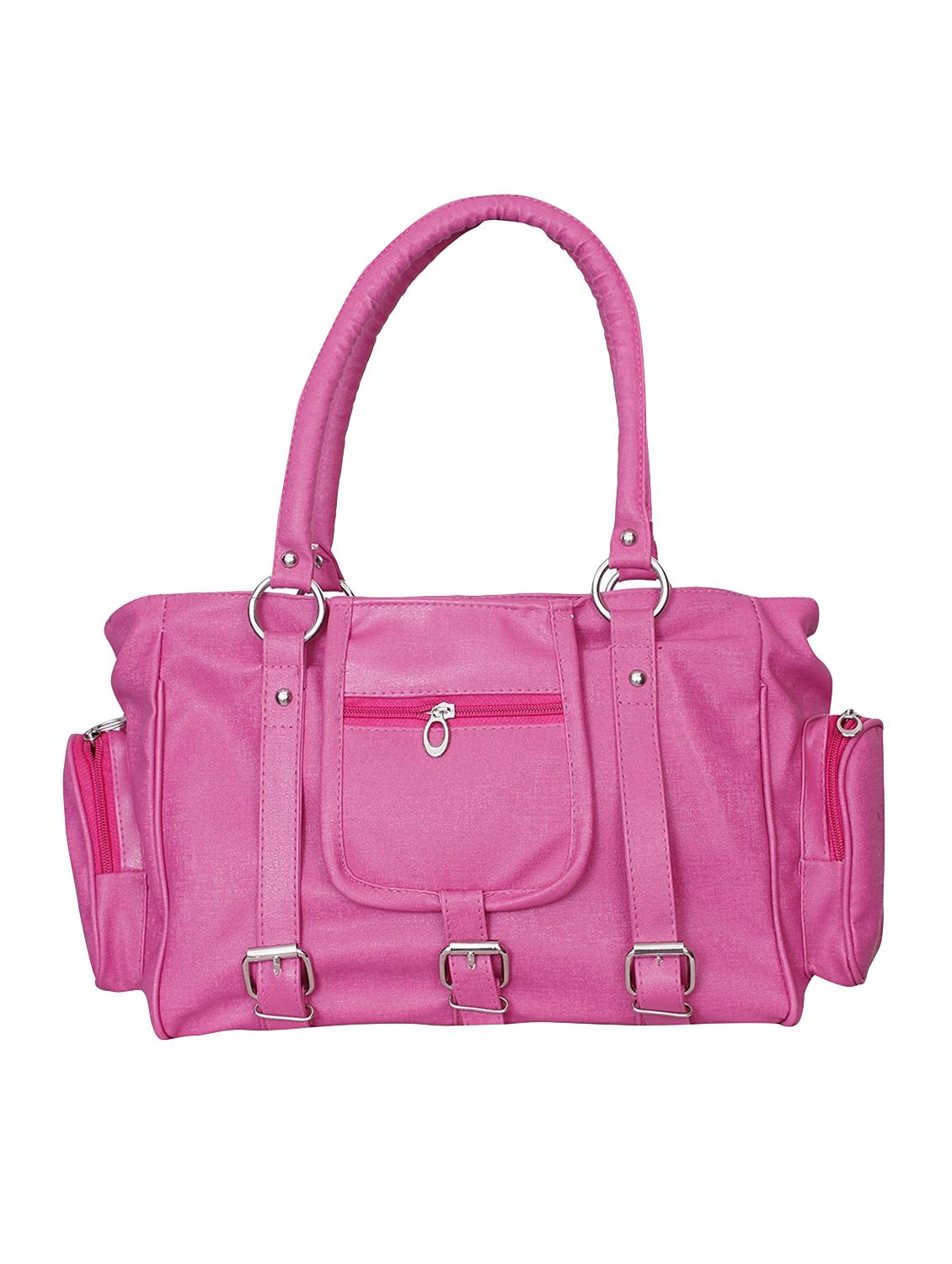 pink leatherette (pu) regular handbag - 15621255 - Zoom Image - 1