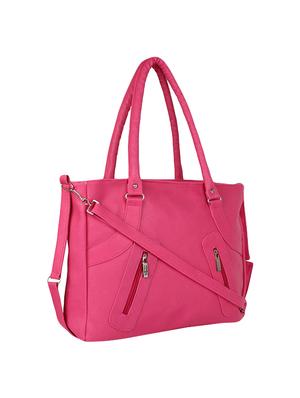 pink leatherette (pu) regular handbag - 15621258 - Standard Image - 1