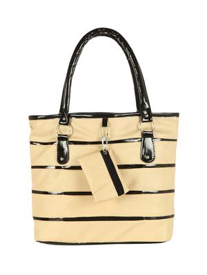 beige leatherette (pu) regular handbag - 15621261 - Standard Image - 1