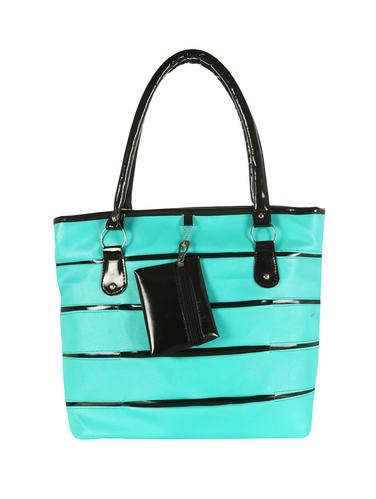 green leatherette (pu) regular handbag - 15621262 - Very Small Image - 1
