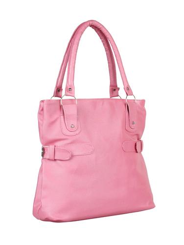 pink leatherette (pu) regular handbag - 15621268 - Very Small Image - 1
