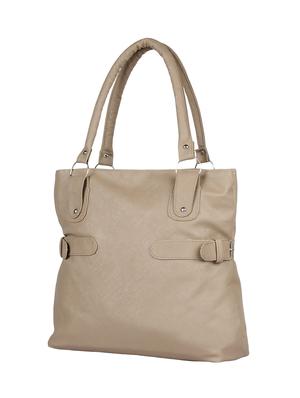 beige leatherette (pu) regular handbag - 15621269 - Standard Image - 1