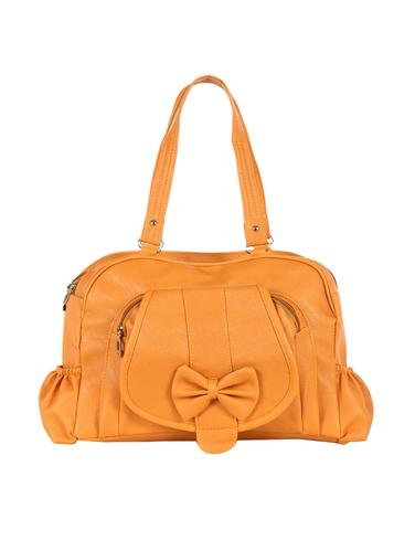 orange leatherette (pu) regular handbag - 15621271 - Very Small Image - 1