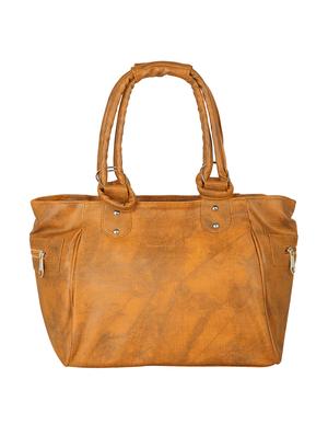 brown leatherette (pu) regular handbag - 15621279 - Standard Image - 1