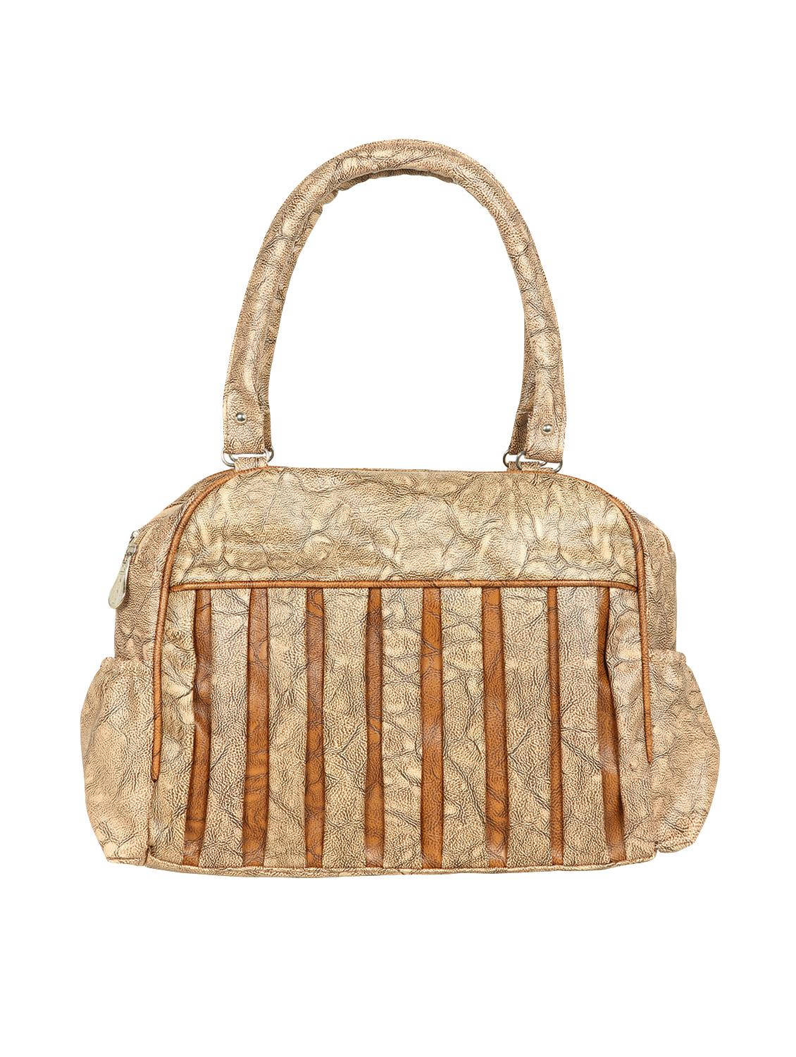 beige leatherette (pu) regular handbag - 15621284 - Zoom Image - 1