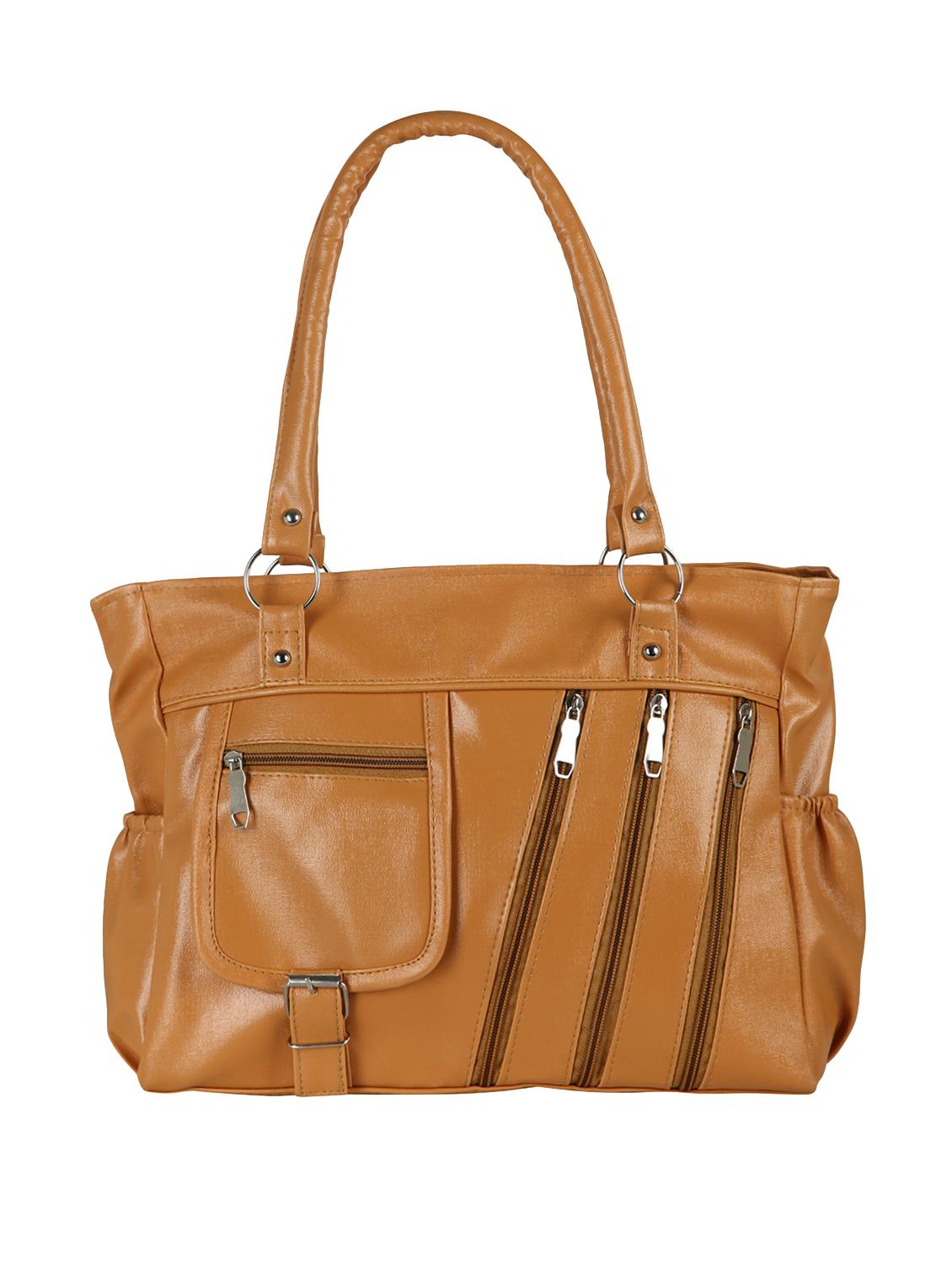 brown leatherette (pu) regular handbag - 15621288 - Zoom Image - 1