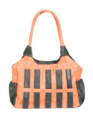 brown leatherette (pu) regular handbag - 15621296 - Standard Image - 1