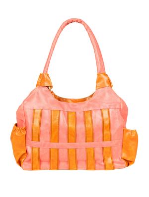 pink leatherette (pu) regular handbag - 15621297 - Standard Image - 1