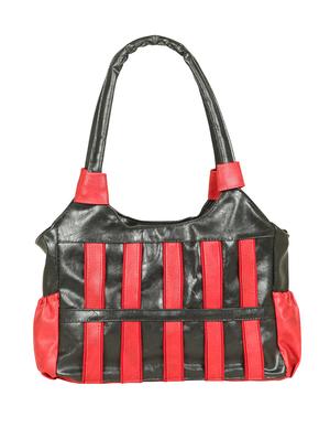 black leatherette (pu) regular handbag - 15621298 - Standard Image - 1