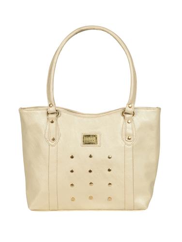 beige leatherette (pu) regular handbag - 15621315 - Very Small Image - 1