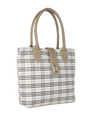 white leatherette (pu) regular handbag - 15621320 - Standard Image - 1