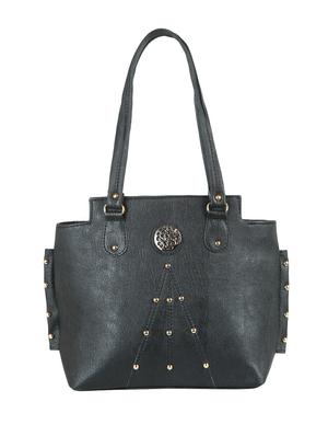 black leatherette (pu) regular handbag - 15621322 - Standard Image - 1
