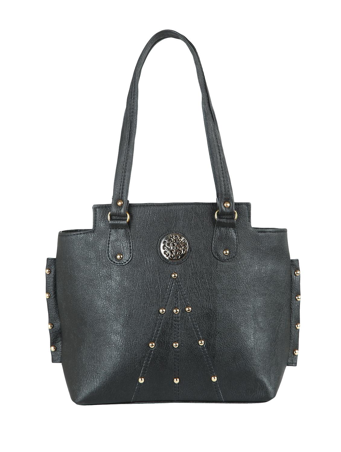 black leatherette (pu) regular handbag - 15621322 - Zoom Image - 1