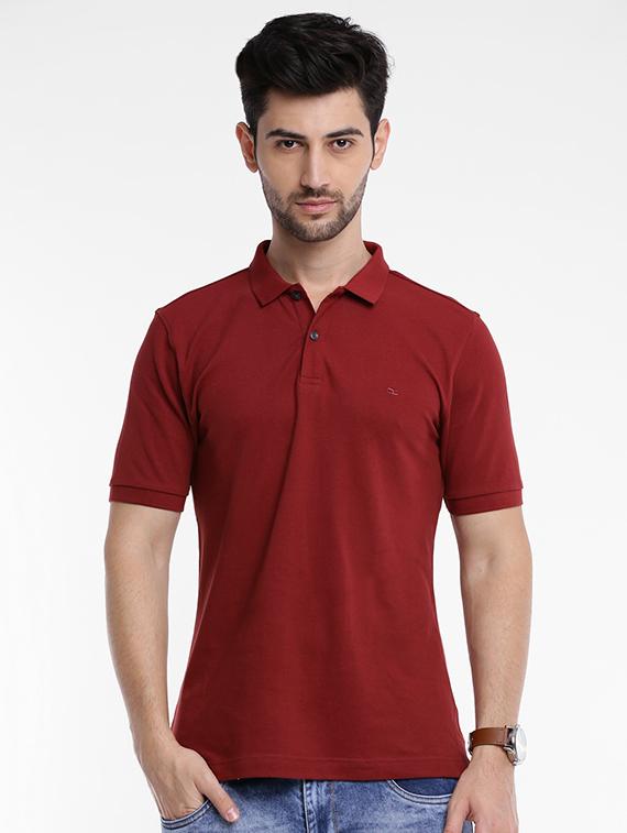 red cotton polo t-shirt - 15621451 - Zoom Image - 1