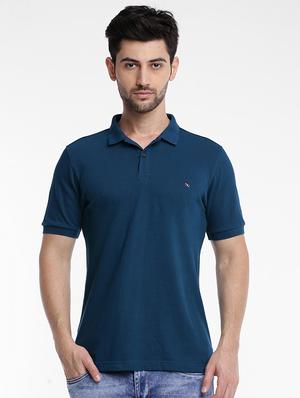 blue cotton polo t-shirt - 15621456 - Standard Image - 1