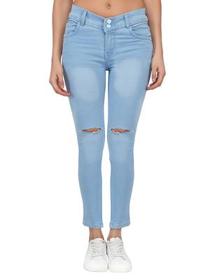 knee slash stone wash jeans - 15621464 - Standard Image - 1
