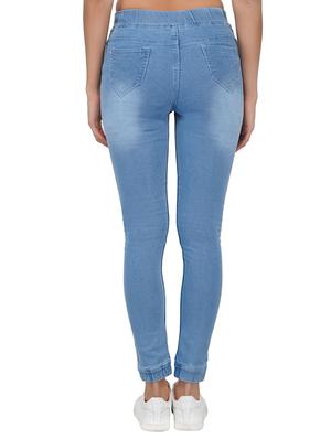 drawstring waist graphic patch distress jeans - 15621465 - Standard Image - 3