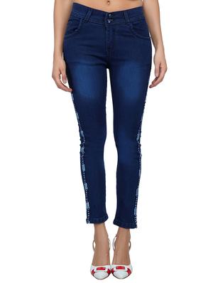 side tape detail stone wash jeans - 15621478 - Standard Image - 1