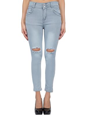knee slash stone wash jeans - 15621482 - Standard Image - 1