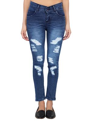 ankle length distress jeans - 15621487 - Standard Image - 1