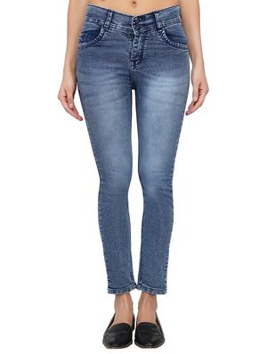 ankle length stone wash jeans - 15621494 - Standard Image - 1
