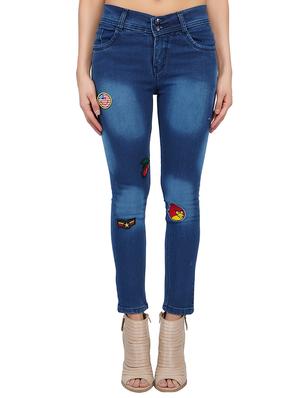 graphic patch stone washed jeans - 15621497 - Standard Image - 1
