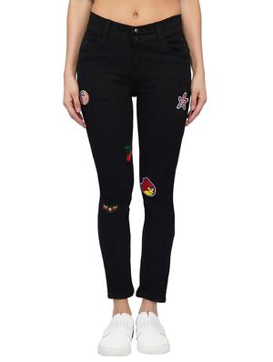 mid rise graphic patch jeans - 15621501 - Standard Image - 1