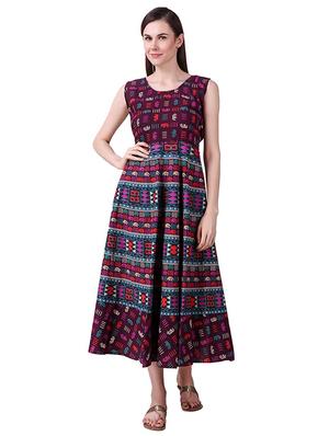 Printed a-line dress - 15621605 - Standard Image - 1