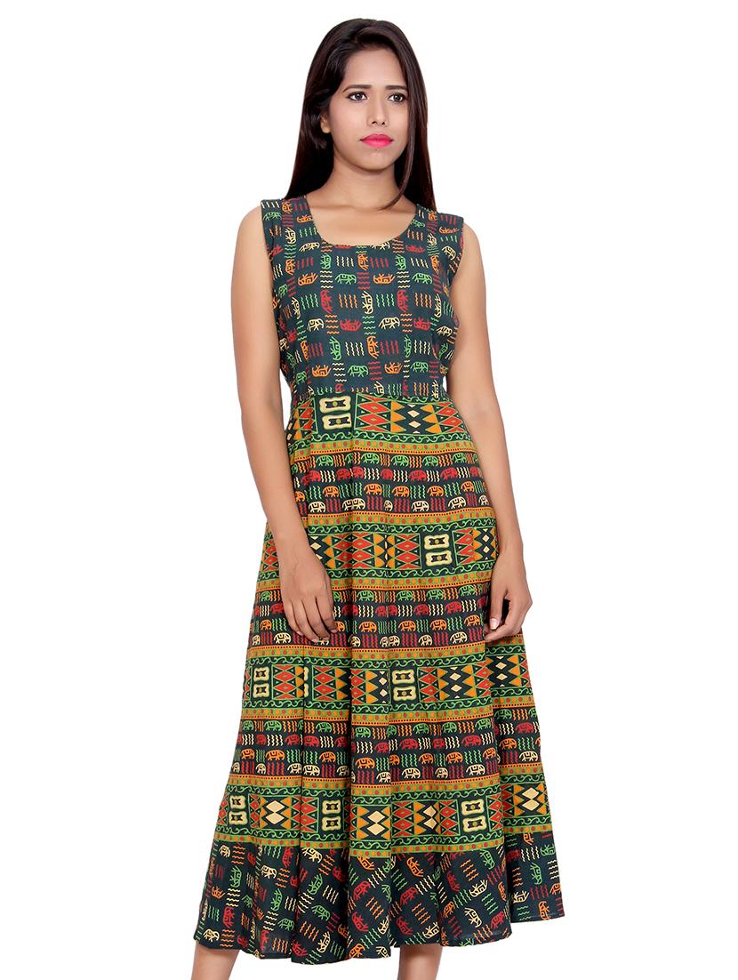 Printed a-line dress - 15621607 - Zoom Image - 1