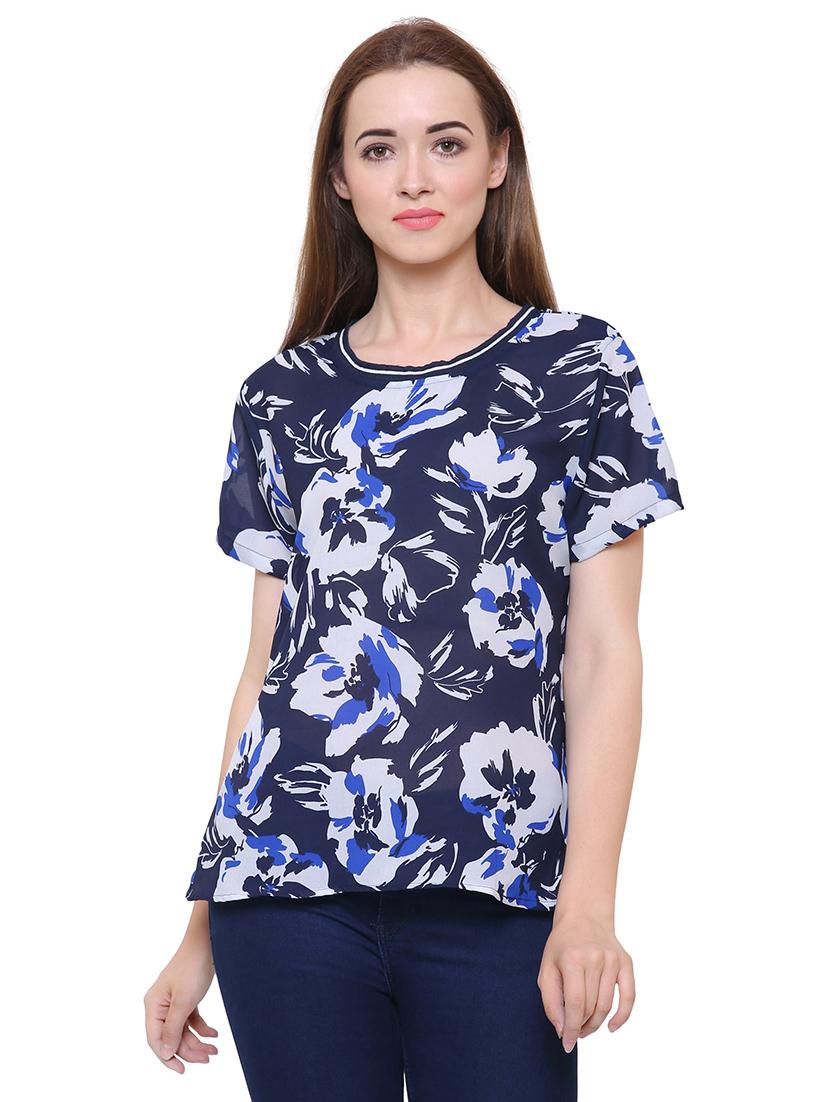 short sleeved floral top - 15621612 - Zoom Image - 1