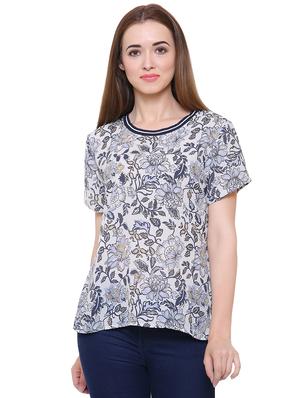 short sleeved floral top - 15621613 - Standard Image - 1