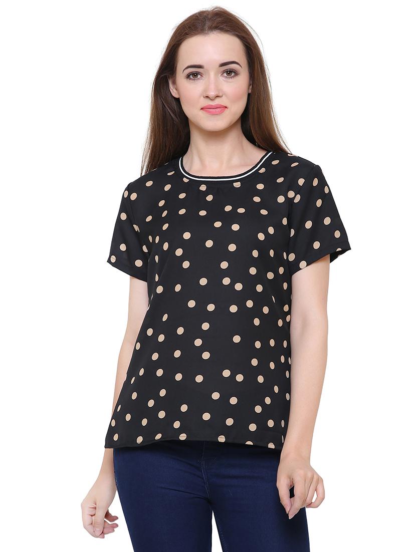 short sleeved polka dots top - 15621614 - Zoom Image - 1