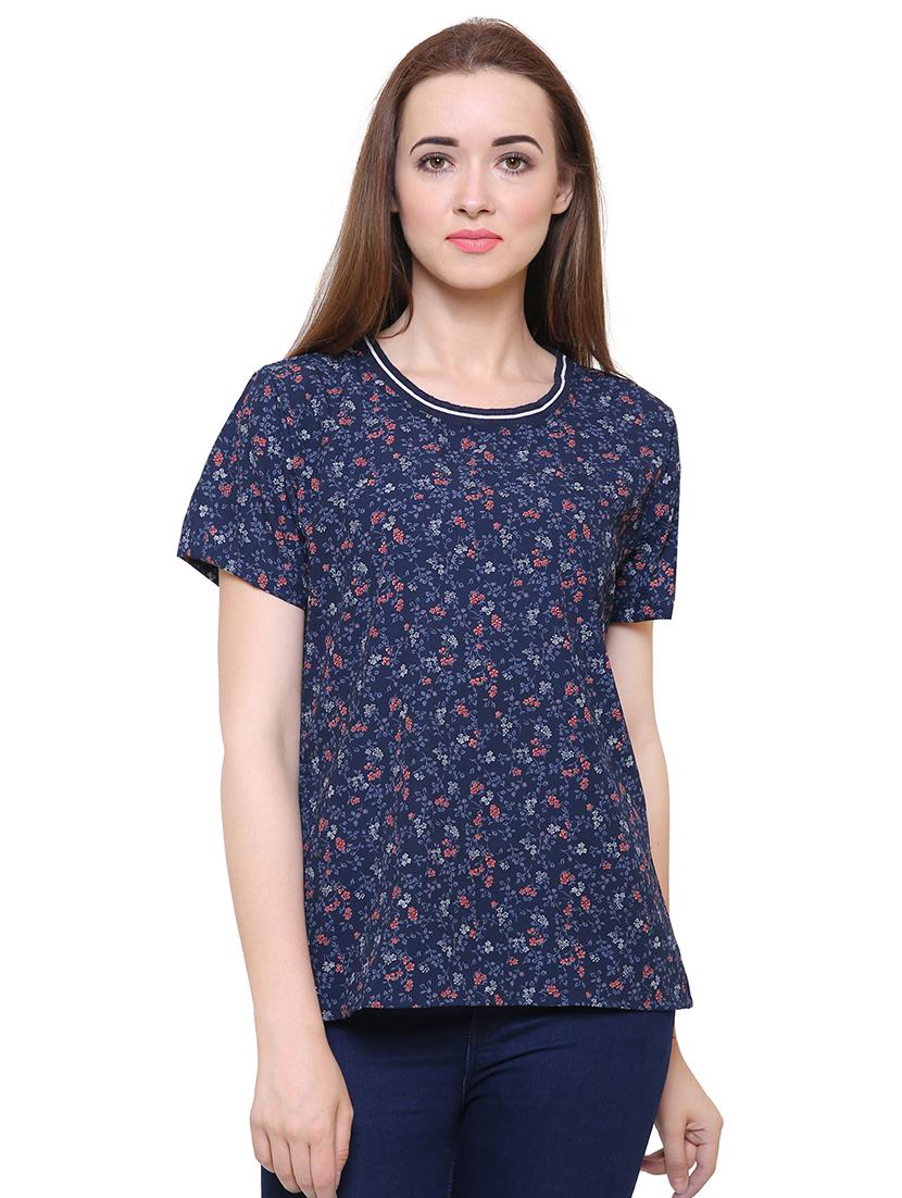 short sleeved ditsy floral top - 15621615 - Zoom Image - 1