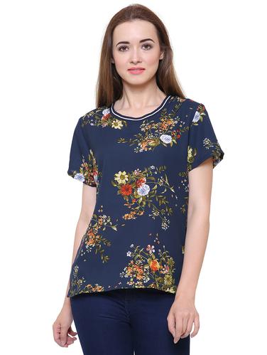 short sleeved ditsy floral top - 15621616 - Very Small Image - 1