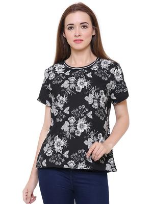 short sleeved ditsy floral top - 15621617 - Standard Image - 1