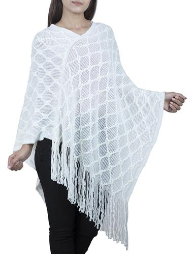fringe detail woolen poncho - 15621661 - Very Small Image - 1