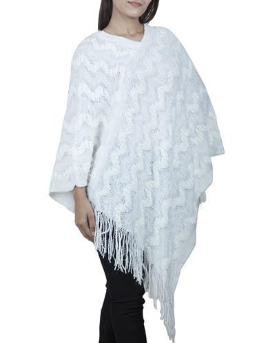 fringe detail woolen poncho - 15621666 - Very Small Image - 1