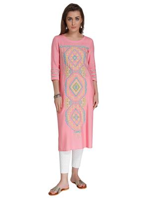 Embroidered straight kurta - 15621804 - Standard Image - 1
