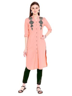 Embroidered straight kurta - 15621806 - Standard Image - 1