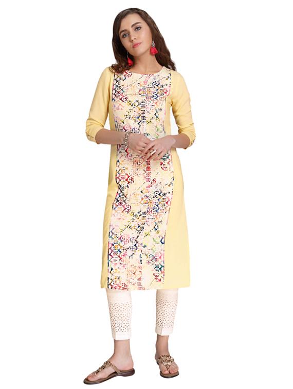 Straight printed kurta - 15621808 - Zoom Image - 1
